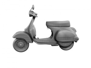 piaggio vespa p125x 1978 Modelo 3D