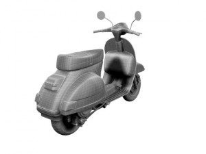 piaggio vespa p125x 1978 Modelo 3D
