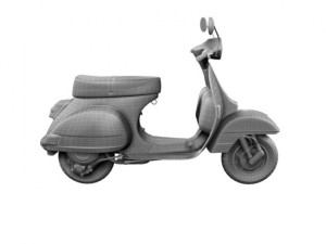 piaggio vespa p125x 1978 Modelo 3D