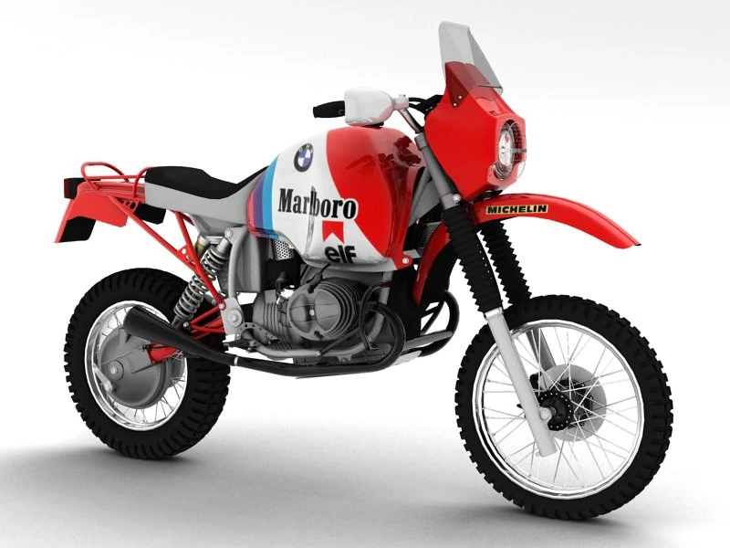 bmw gs980r dakar 1985 3D Model .c4d .max .obj .3ds .fbx .stl .blend 
