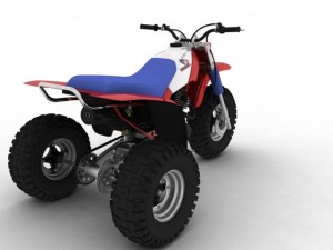 honda atc200x 1984 Model 3D