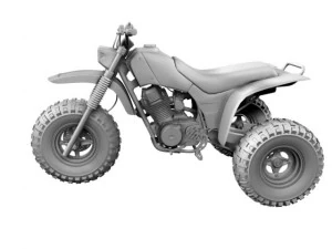 honda atc200x 1984 3D Model