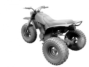 honda atc200x 1984 Model 3D