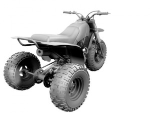 honda atc200x 1984 Model 3D