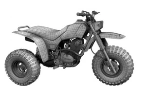 honda atc200x 1984 3D Model