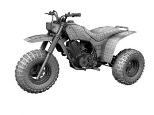 honda atc200x 1984 Model 3D