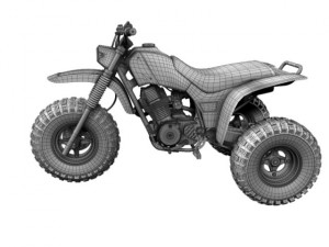 honda atc200x 1984 Model 3D