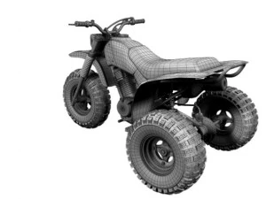 honda atc200x 1984 3D Model