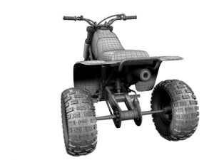 honda atc200x 1984 Model 3D