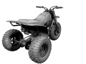 honda atc200x 1984 3D Model