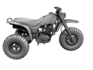 honda atc200x 1984 Model 3D