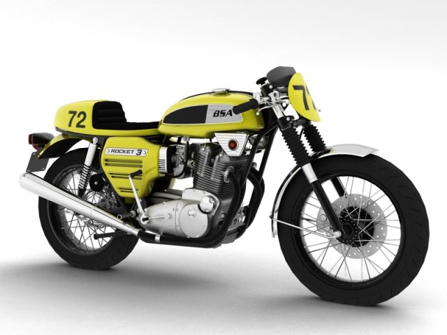 bsa rocket 3 racer 1969 3D Model .c4d .max .obj .3ds .fbx .stl .blend 