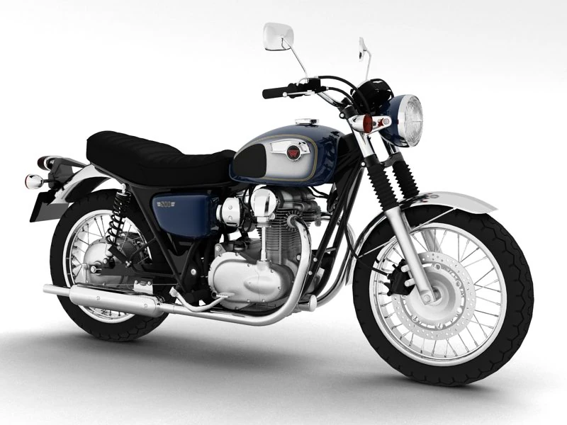 kawasaki w800 2014 3D Model .c4d .max .obj .3ds .fbx .stl .blend