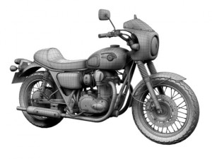 kawasaki w800 crs 2014 3D Модель