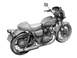 kawasaki w800 crs 2014 3D Модель