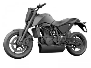 ktm 690 duke track 2014 3D Model
