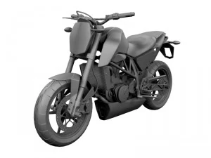 ktm 690 duke track 2014 3D Model
