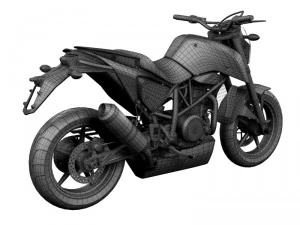 ktm 690 duke track 2014 3D Model