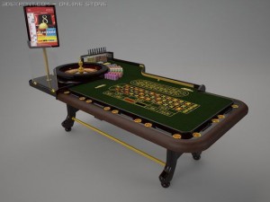 casino roulette table 3D Modell