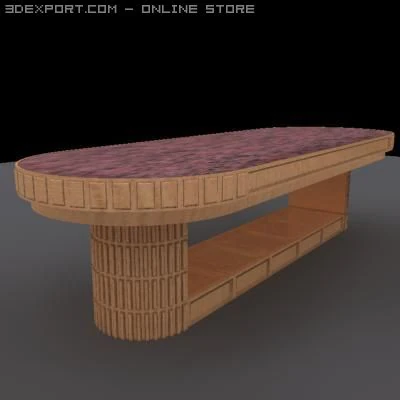 table 3D Model .c4d .max .obj .3ds .fbx .stl .blend 