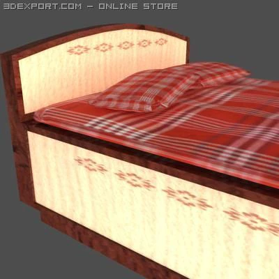 bed 3D Model .c4d .max .obj .3ds .fbx .stl .blend 