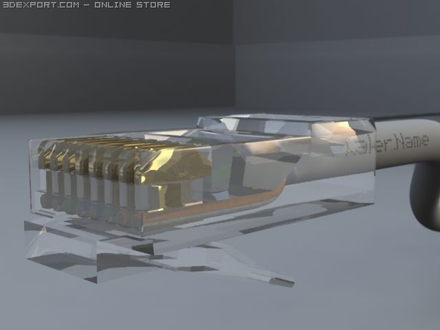 rj45 3D Model .c4d .max .obj .3ds .fbx .stl .blend 