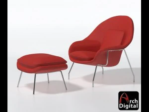 沙里宁子宫椅 3D 模型