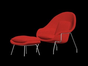 saarinen womb chair 3Dモデル