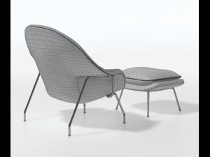 saarinen womb chair 3Dモデル
