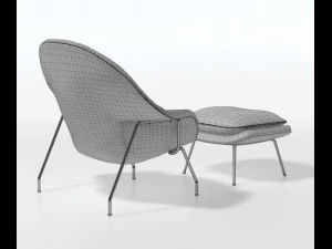 saarinen womb chair 3D Model