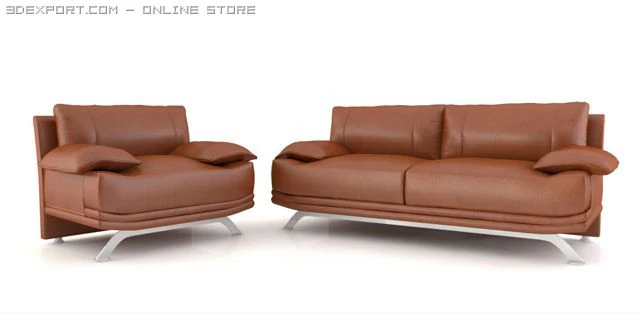 wilcox leather chairs 3D Model .c4d .max .obj .3ds .fbx .stl .blend 