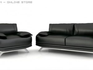wilcox leather chairs 3D Model