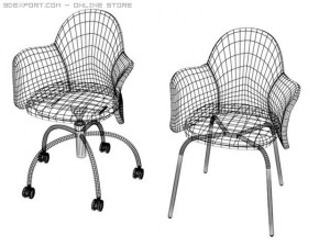 flower chair Model 3D