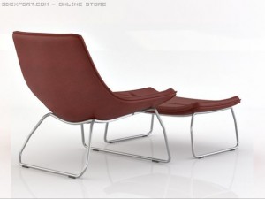 ola chair and ottoman 3Dモデル
