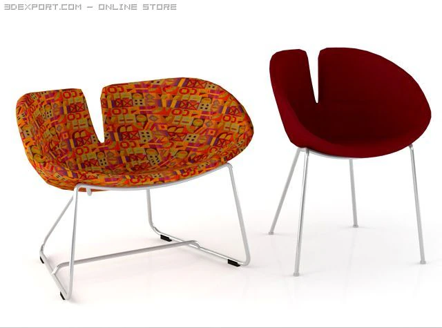 fjord chairs 3D Model .c4d .max .obj .3ds .fbx .stl .blend 