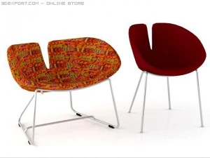 Fjordstühle 3D Modell