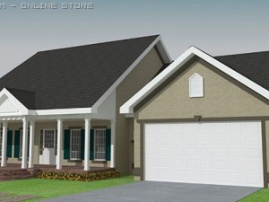 country style house 004 Modèle 3D