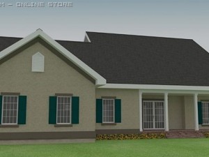 country style house 004 Modèle 3D