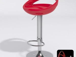 stołek barowy z podnośnikiem hydraulicznym Model 3D