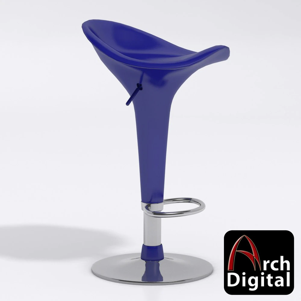 kitchen bar stool 3D Model .c4d .max .obj .3ds .fbx .stl .blend 