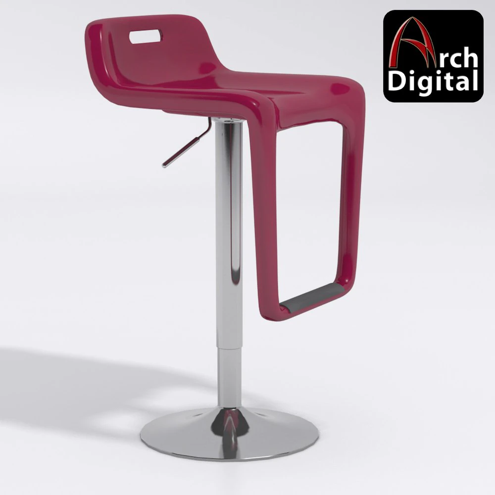 vitra bar stool 3D Model .c4d .max .obj .3ds .fbx .stl .blend 