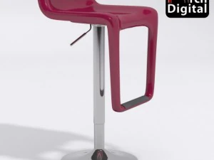 stołek barowy Vitra Model 3D