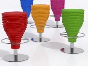bongo bar stool Model 3D