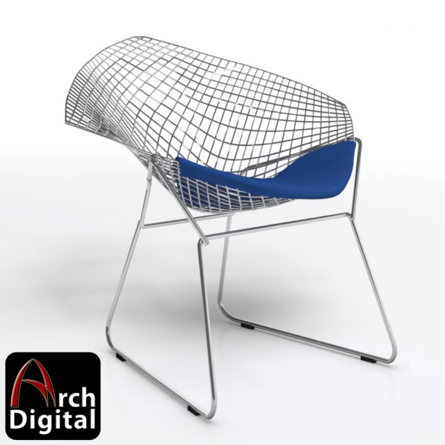 diamond chair 3D Model .c4d .max .obj .3ds .fbx .stl .blend 