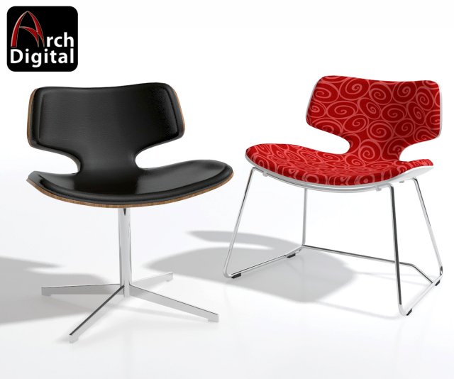 bone armchair 3Dモデル .c4d .max .obj .3ds .fbx .stl .blend