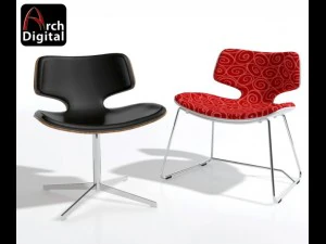 kościany fotel Model 3D