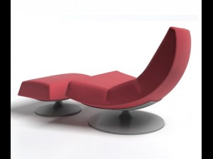 olivier chair and ottoman 3Dモデル