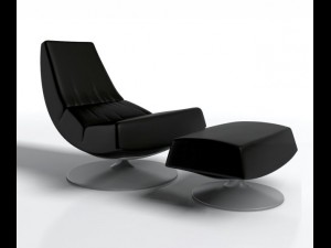 olivier chair and ottoman 3Dモデル