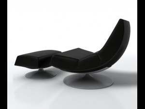 olivier chair and ottoman 3Dモデル