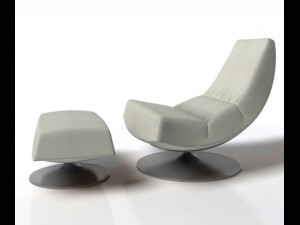 olivier chair and ottoman 3Dモデル